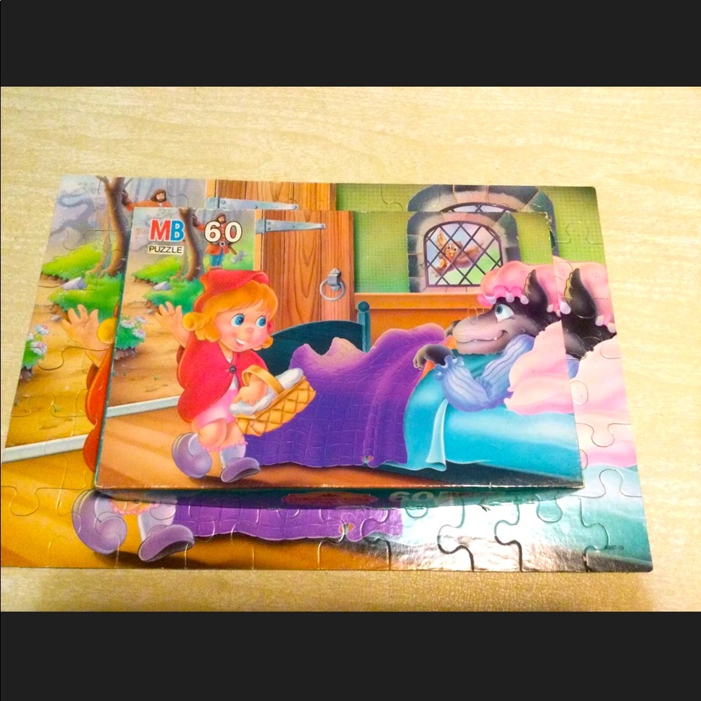🧩 MB Little Red Riding Hood Storybook Puzzle COMPLETE